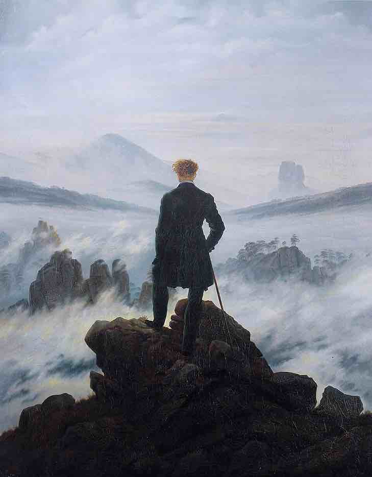 Caspar David Friedrich "Viandante sul mare di nebbia": la soglia tra il lavorare per altri e il lavorare per sé, tra Invictus e If